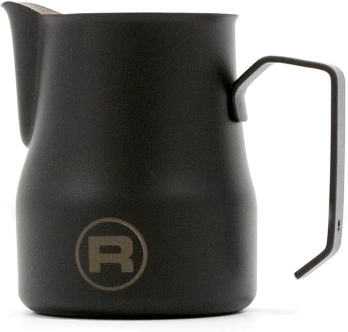 Rocket Espresso 18/10 Stainless Steel Frothing Pitcher | 12oz | (Matte Black)