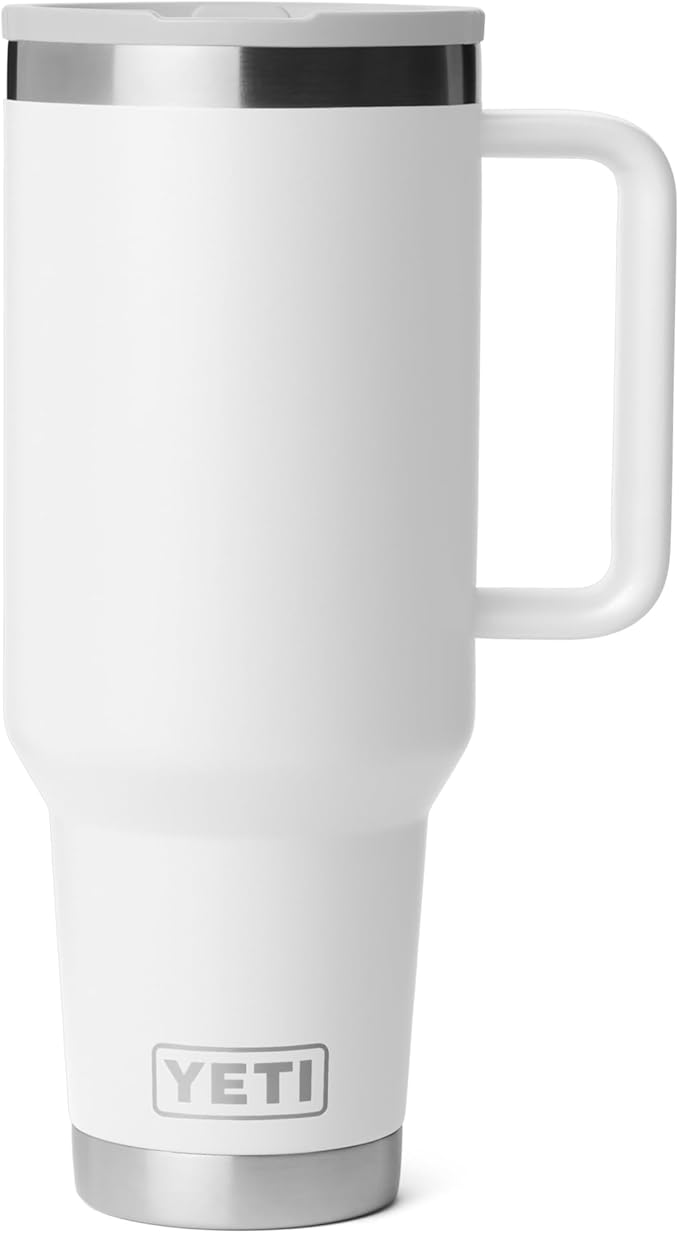 YETI Rambler 40 oz Travel Mug with Flip Straw Lid – Stainless Steel, Vacuum Insulated, Leakproof, Cup Holder Friendly