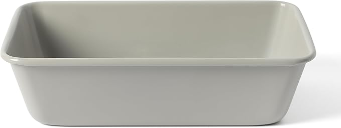 Martha Stewart Gallen 9-Inch Nonstick Carbon Steel Loaf Pan – Cool Grey, Durable Bakeware for Even Baking and Easy Release