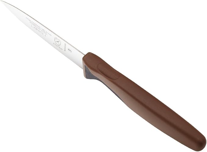Mercer Culinary Millennia Color Handle Cutlery 3" Slim Paring Knife Brown