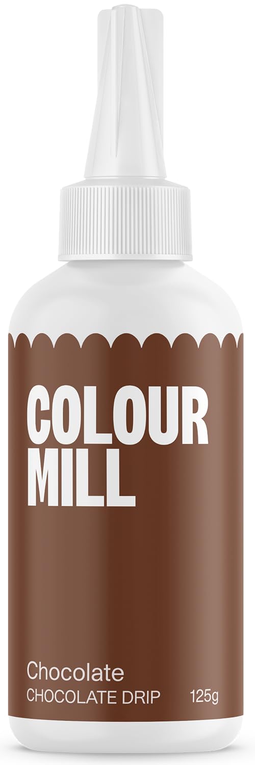Colour Mill Chocolate Drip Easy-Melt Drizzle for Desserts, 125 Grams Chocolate