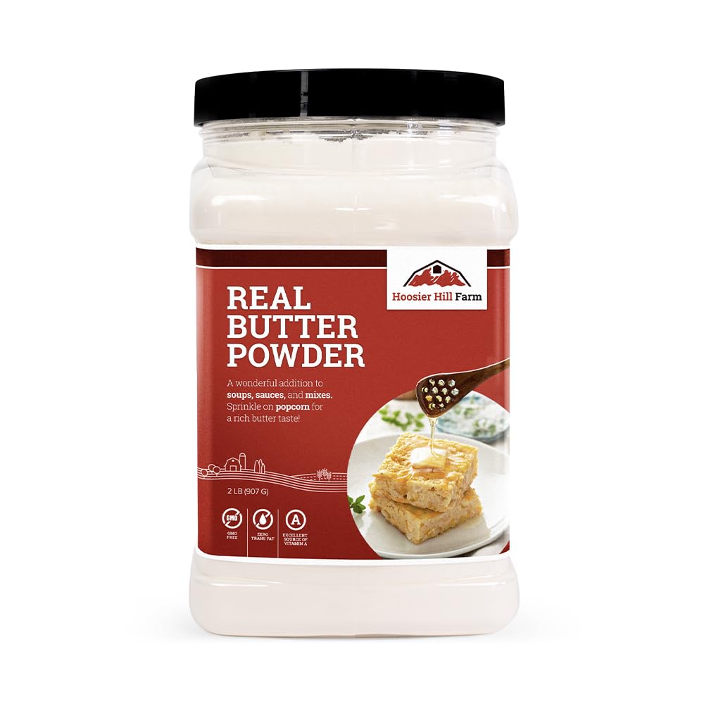 Hoosier Hill Farm Real Butter Powder, 2LB (Pack of 1)