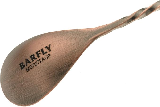 Barfly Bar Spoon with Strainer End, 15 3/4" (40.0 Cm), Antique Copper