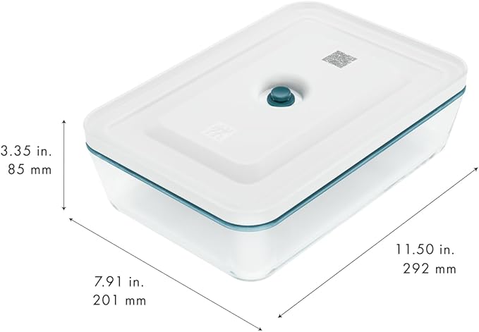 ZWILLING Fresh & Save Airtight Glass Food Storage Containers with Lids, Meal Prep Containers, One Size, La Mer