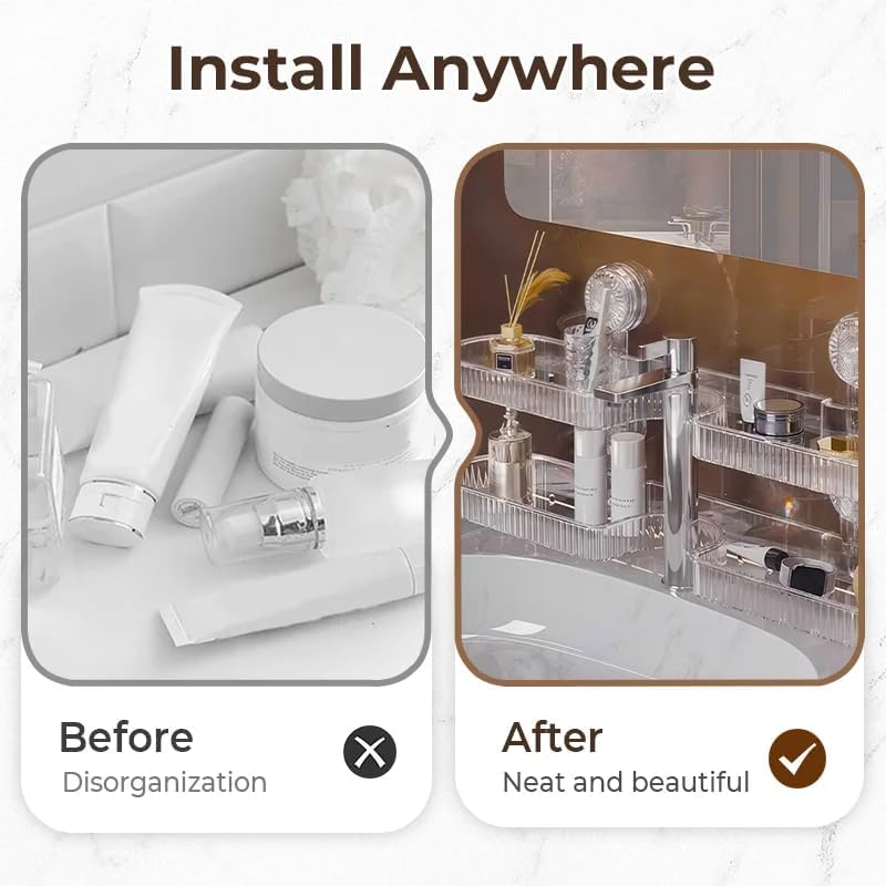 Universal Removable Faucet Storage Rack, Removable Faucet Storage Rack Installs (White)