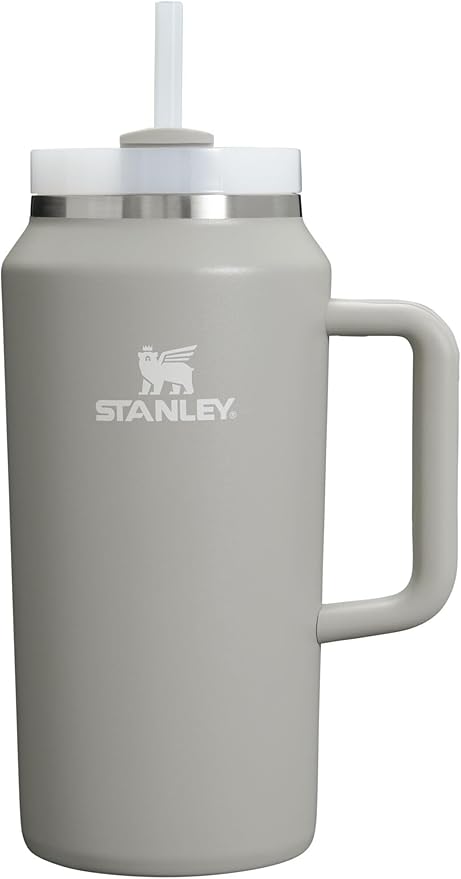 STANLEY Quencher H2.0 Tumbler with Handle & Straw 64 oz | Flowstate 3-Position Lid | Large Capacity for Travel & Sports | Insulated Stainless Steel Cup | BPA-Free | Ash
