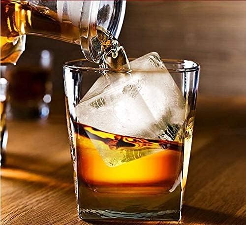 Samuelworld Large Silicone Premium Ice Trays, 2-Pack Combo, 2 Inches Big Ice Cube Tray & 2.5 Inches Large Ice Sphere - BPA Free, Craft Ice Maker for Gifting, Whiskey, Cocktails, Easy Release - Black
