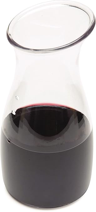 Carlisle FoodService Products 7090207 Cascata Carafe Juice Jar Beverage Decanter Only, Plastic, 1 L, Clear