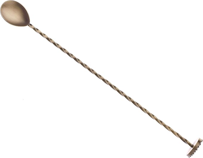 Barfly Bar Spoon with Muddler, 11 13/16" (30 cm), Antique Gold
