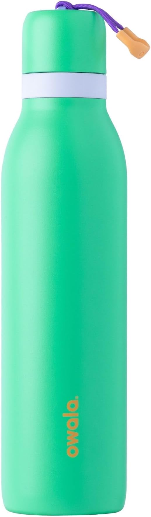 Owala FreeSip Twist Insulated Stainless Steel Water Bottle with Straw for Sports and Travel, BPA-Free, 24-oz, Sweet Pea