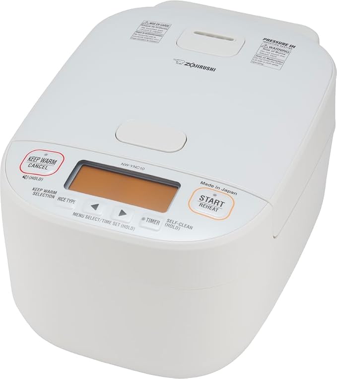 Zojirushi NW-YNC10WA Induction Rice Cooker and Warmer 5.5 Cup, White