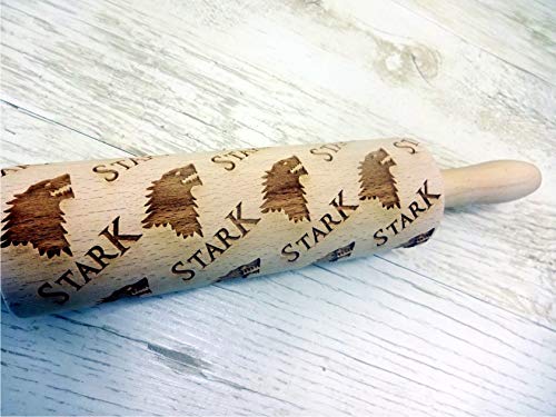 STARK EMBOSSING ROLLING PIN LASER ENGRAVED DOUGH ROLLER for EMBOSSED COOKIES