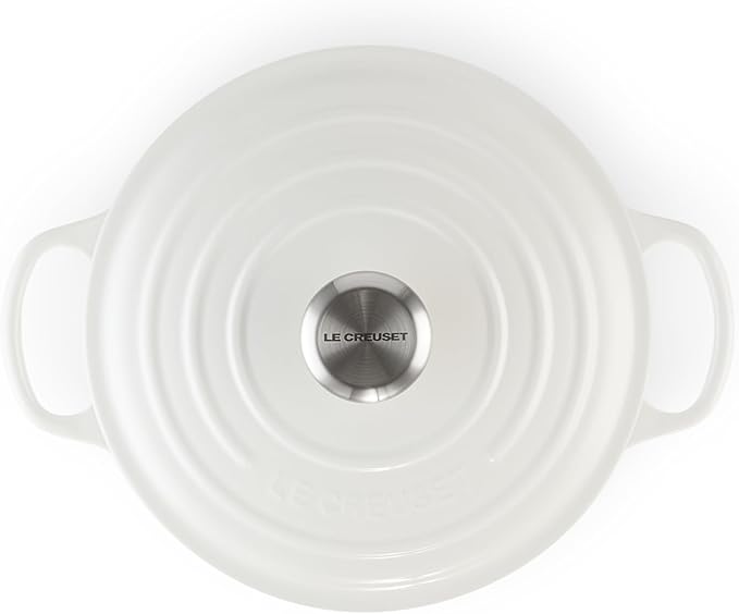 Le Creuset Enameled Cast Iron Signature Round Dutch Oven, 4.5 qt., White
