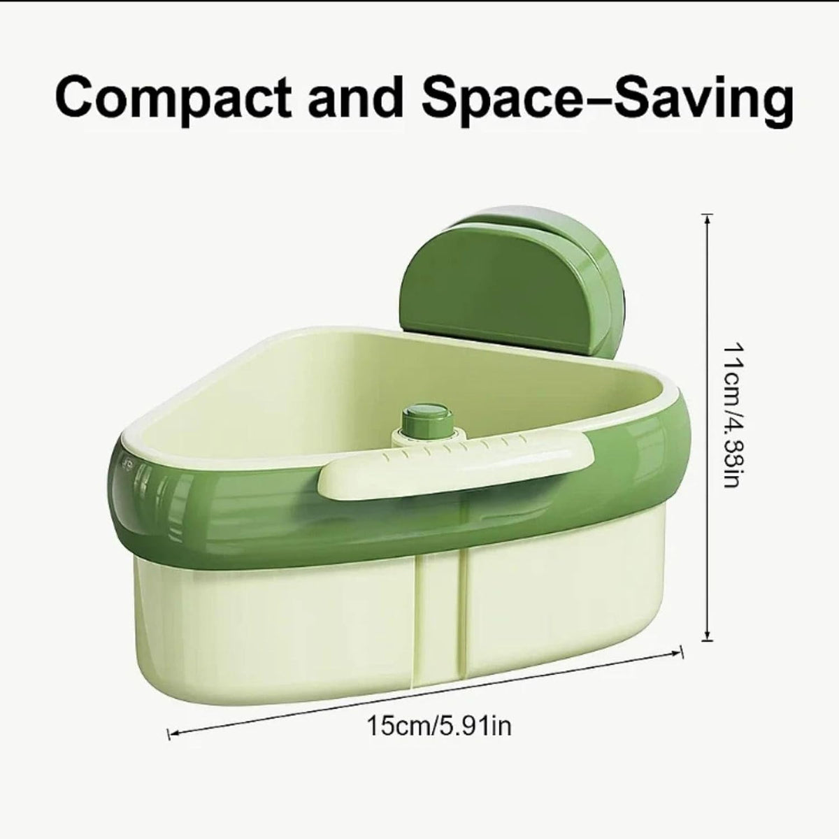 2025 Upgraded Suction Cup Sink Corner Strainer – Hangable Kitchen Sink Drain with Hanging Sink Drain Basket, Food Waste Catcher & Sink Food Catcher Basket, Kitchen Sink Food Waste Catcher (Green)