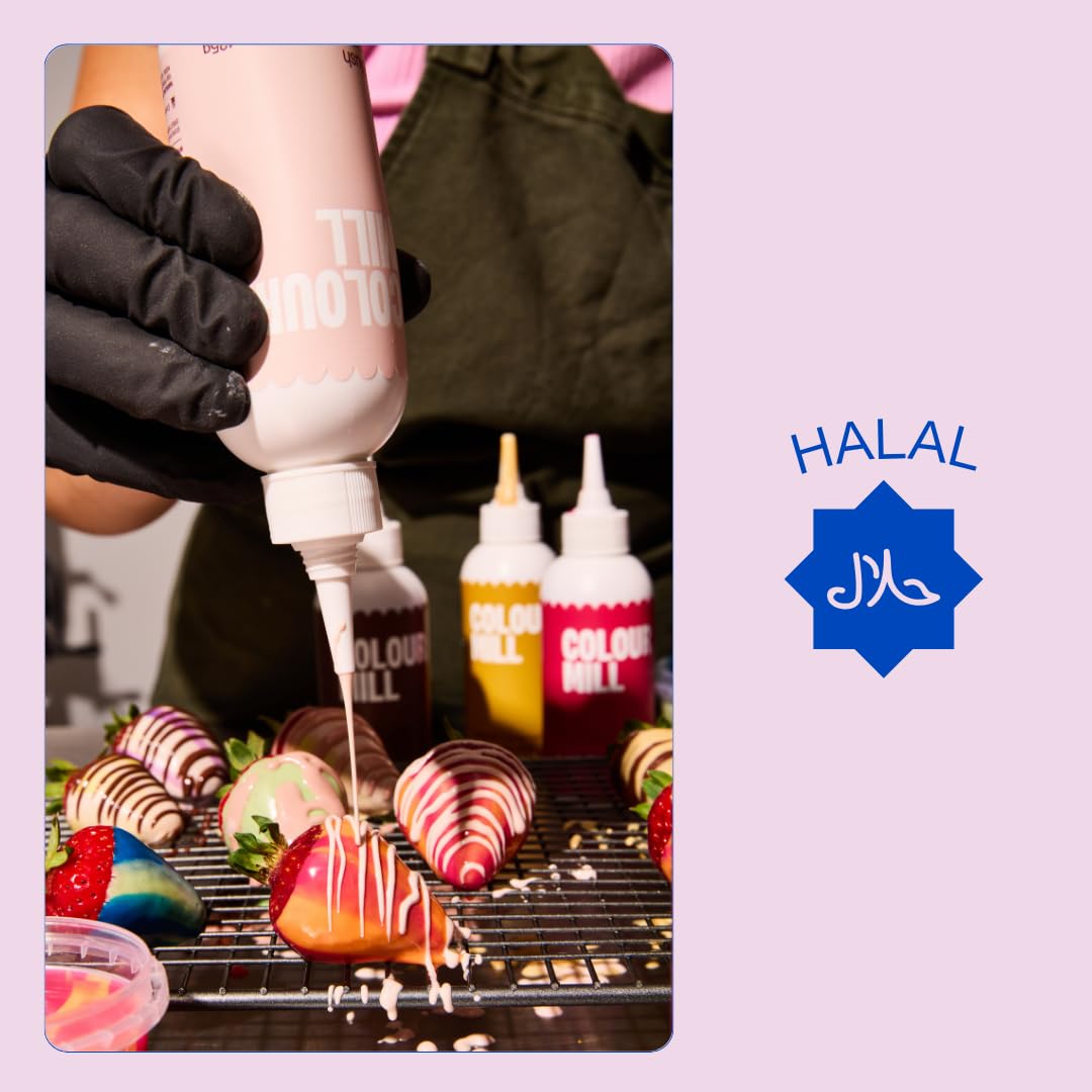 Colour Mill Chocolate Drip Easy-Melt Drizzle for Desserts, 125 Grams Mauve