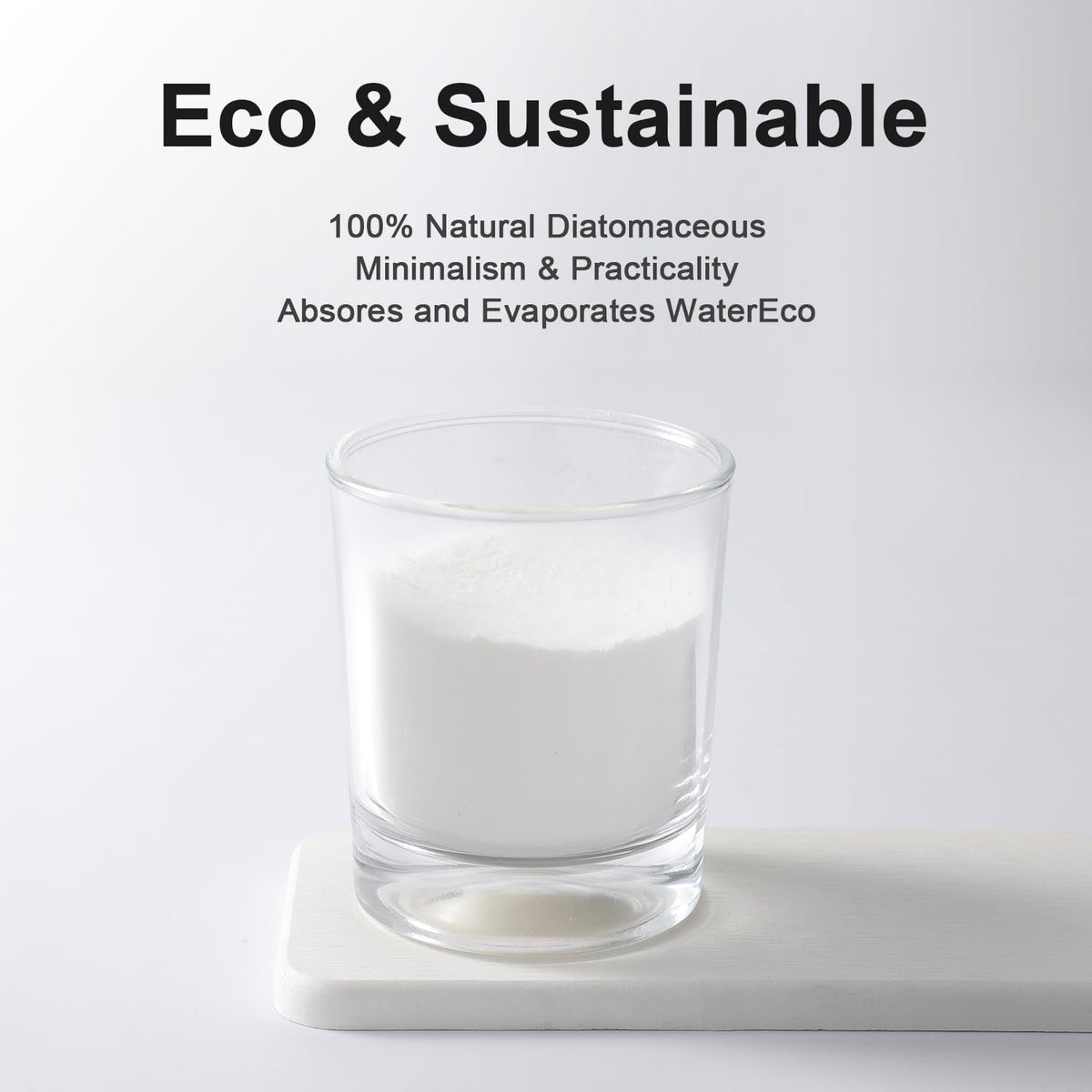 Water Absorbing Stone Tray for Sink | Quick Drying Diatomaceous Earth Coasters | Soap Dish Holder & Toothbrush Holder for Bathroom Counter | Hand Soap & Plant & Toiletries | White 4-Pack