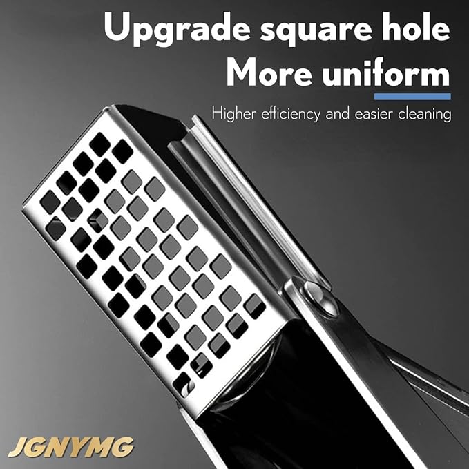 Garlic Press Stainless Steel，Premium Garlic Mincer Tool，Heavy Duty Professional garlic grinder， No Need to Peel Garlic Ginger Crusher，Easy Clean, Dishwasher Safe & Rust-proof