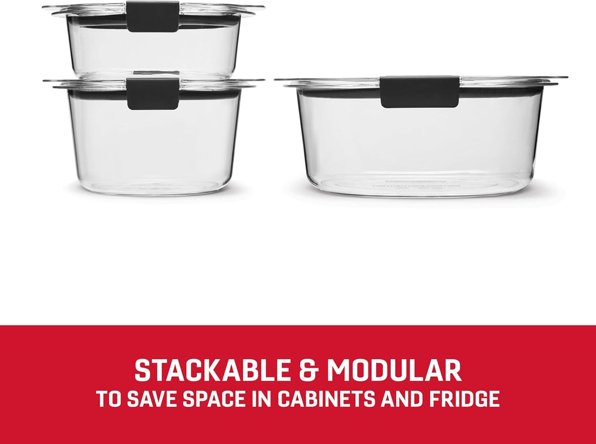 Rubbermaid Brilliance® Round Leak Proof Food Storage Containers, 6 Piece Set