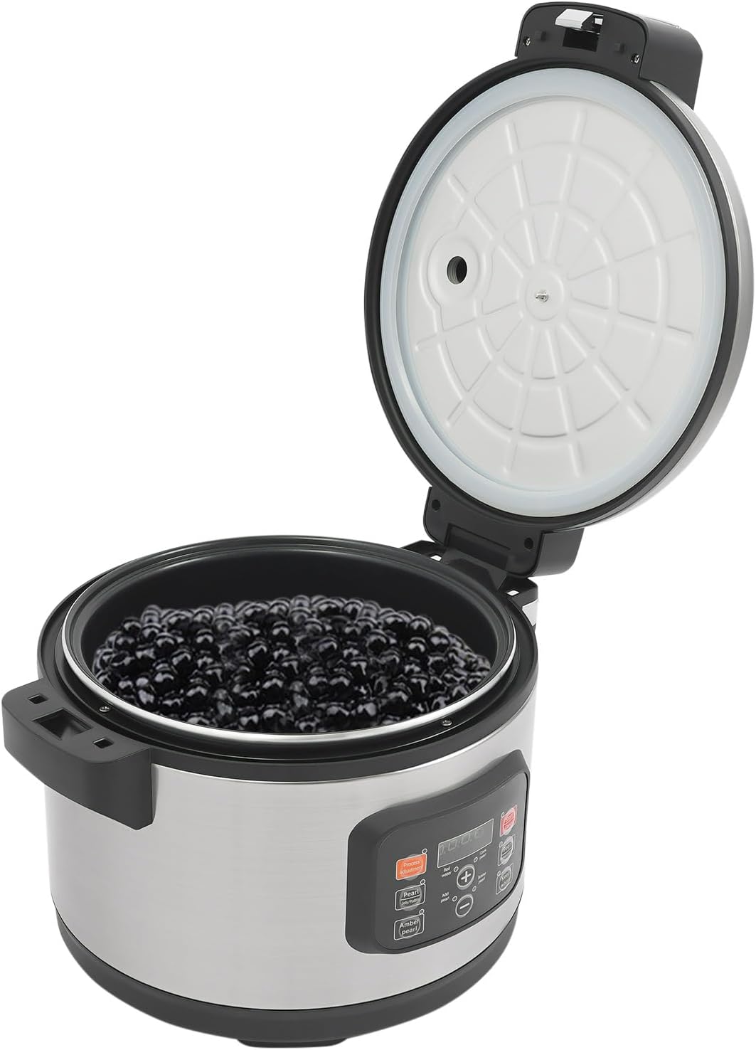 Commercial Boba Pearl Cooker 12L Tapioca Maker, Automatic Non-Stick Bubble Tea Cooker with Smart Touchscreen for Boba Tea, Milk Tea, and Sago Pearl Drinks 110V