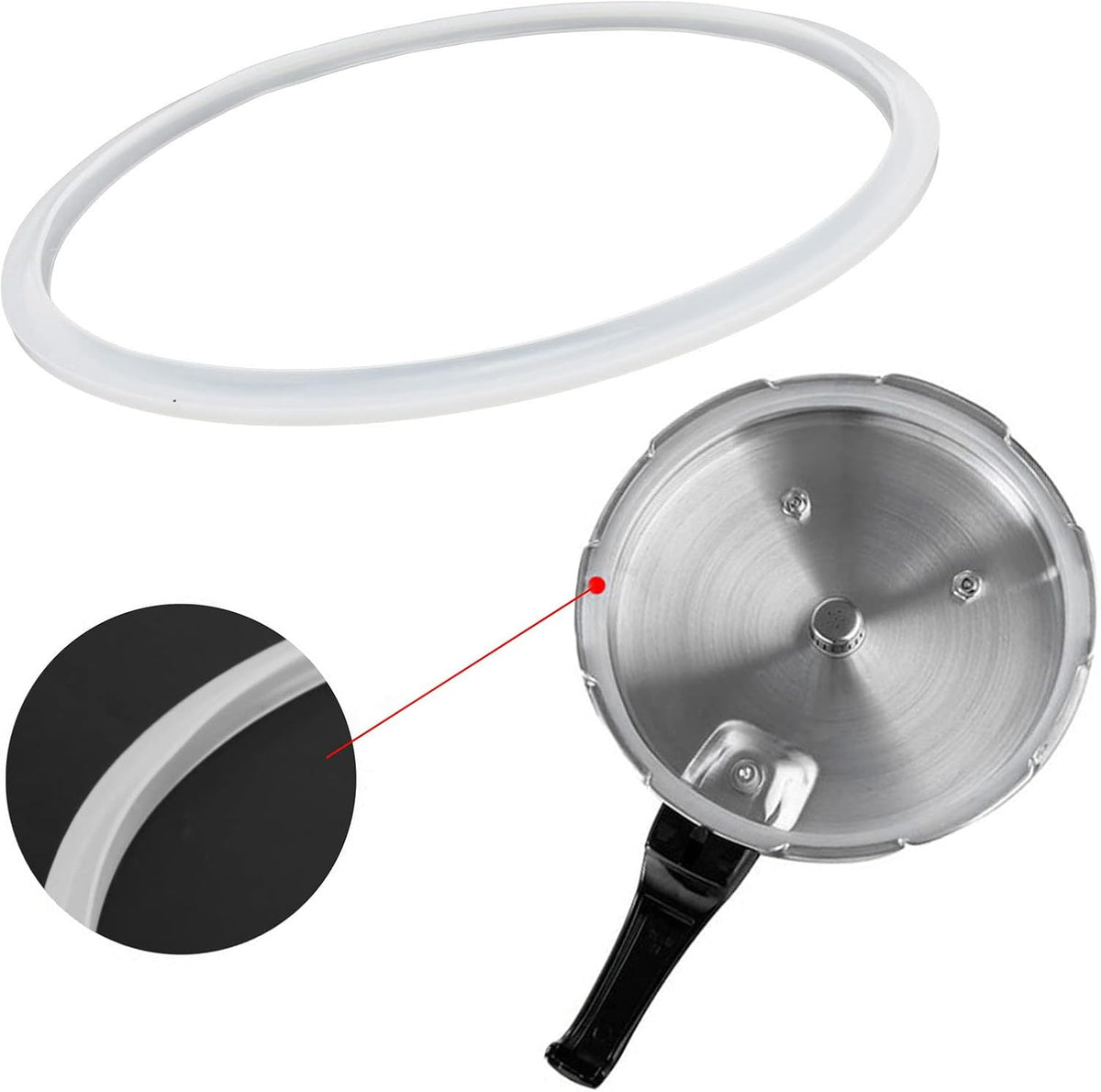 Pressure Cooker Sealing Rings Replacement Accessory, , Suitable for Aluminum Alloy Pressure Cooker, Compatible with Different (20cm)