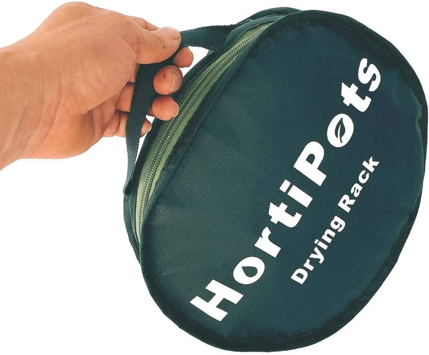 HORTIPOTS Hanging Drying Racks 2 FT Mesh Herb Dryer for Herbs and Clothes (2 FT Diameter, Green)
