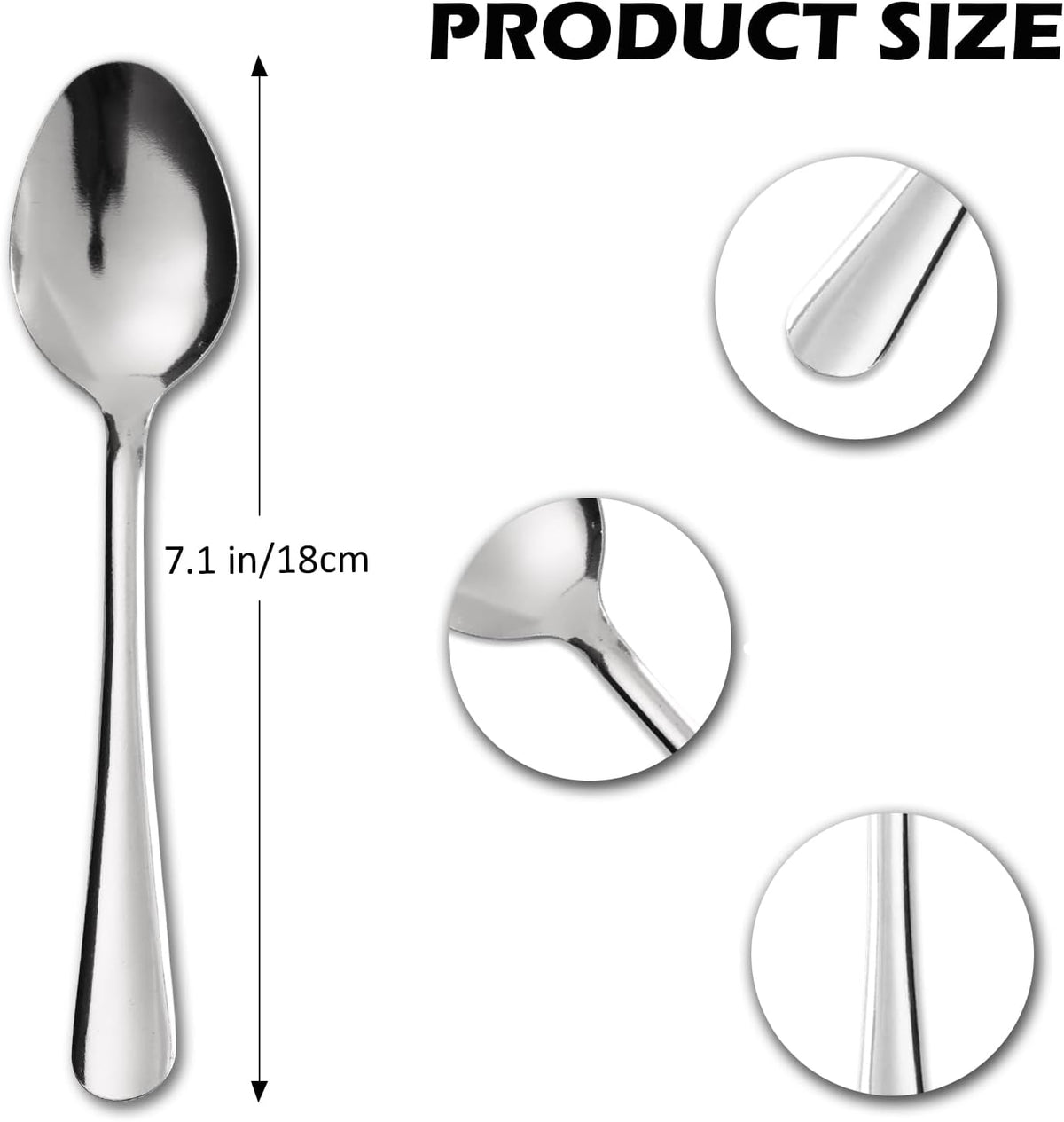 60 PCS Dinner Spoons Set - Windsor Stainless Steel Dinner Spoon 7.1 Inch with Dishwasher Safe Dessert Spoons, Metal Dessert Spoon, Silverware for Home, Kitchen or Restaurant