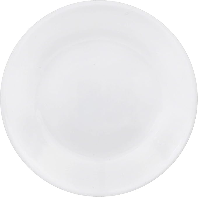 Corelle Vitrelle 6-Piece Salad Appetizer Plate Set Triple Layer Glass and Chip Resistant, 6-3/4-Inch Lightweight Round Plates, Winter Frost White