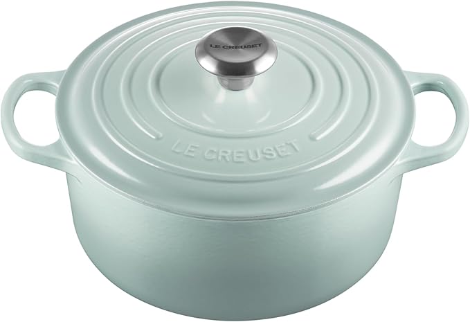 Le Creuset Enameled Cast Iron Signature Round Dutch Oven, 4.5 qt., Sea Salt