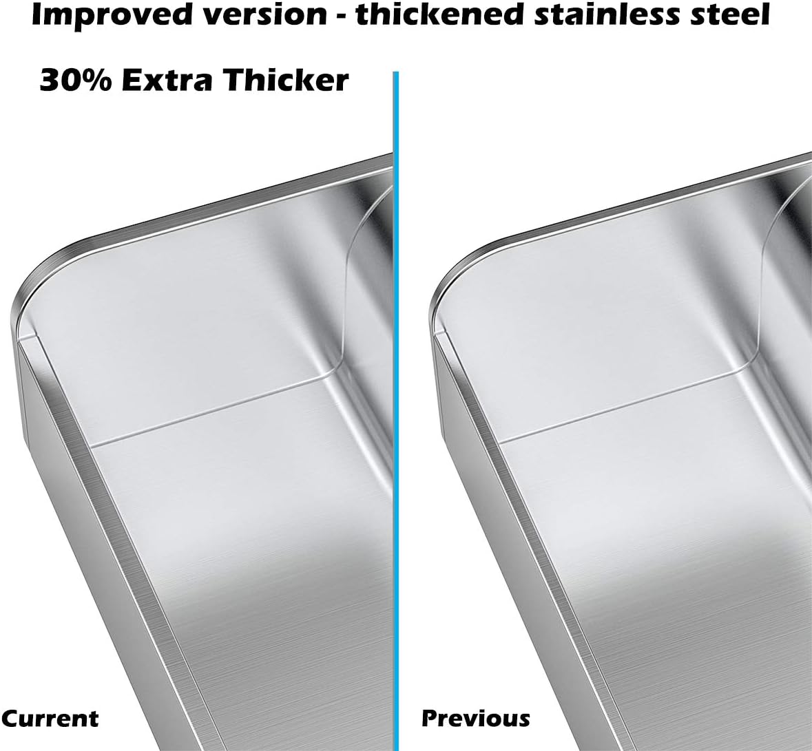Skyflame Universal Stainless Steel Griddle Flat Top Plate with Even Heating Bracing for BBQ Charcoal/Gas Grills, Camping, Tailgating, and Parties 17" x 13"
