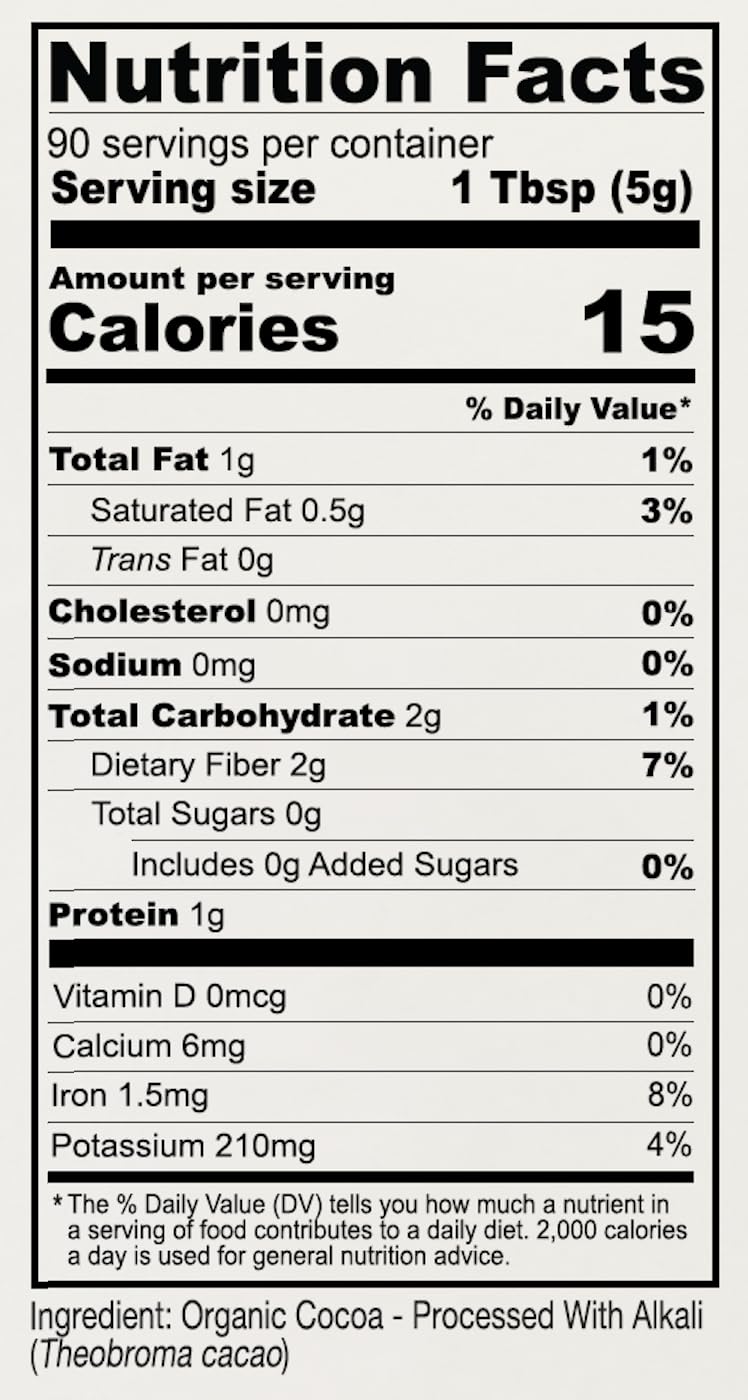 Anthony's Organic Culinary Grade Cocoa Powder, 1 lb, Dutch Processed Baking Cocoa, Gluten Free, Non GMO, Keto Friendly