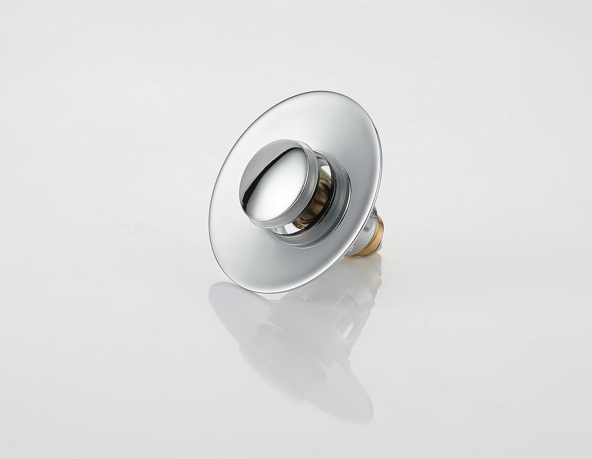 Bathroom Sink Stopper - for 1.25" Standard Drain Holes, Pop Up Sink Strainer, Bullet Core Push Type Stainless Steel Plug