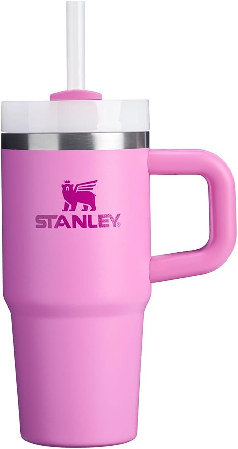 STANLEY Quencher H2.0 Tumbler with Handle and Straw 14 oz | Flowstate 3-Position Lid | Cup Holder Compatible for Travel | Insulated Stainless Steel Cup | BPA-Free | Peony