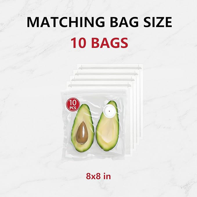 Vacuum Sealer, vacuum sealer for food, handheld vacuum sealer(Vacuum Sealers+ 10 reusable vacuum seal bags)