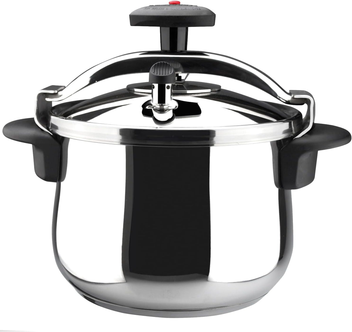 MAGEFESA Star Belly Pressure Cooker 6.3 Qt – 18/10 Stainless Steel, Rounded Bottom, 3 Safety Systems, Works on All Stovetops Including Induction, 8 PSI