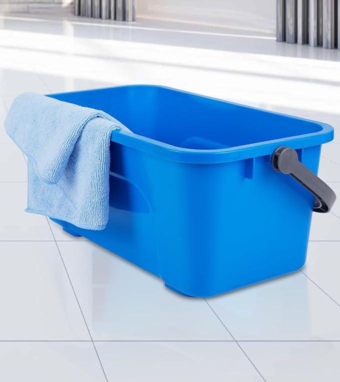 Window Cleaning Kit with Storage Bucket, Window Squeegee with 4.13ft Extension Pole, Scrubber, Spray Bottle,Duster Cloth, Squeegee with Rotating Head, Professional Window Cleaning Tools