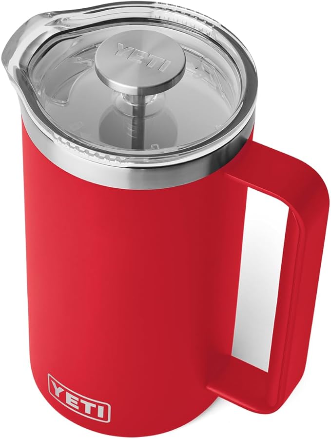 YETI Rambler 34 oz. French Press Coffee Maker, Rescue Red