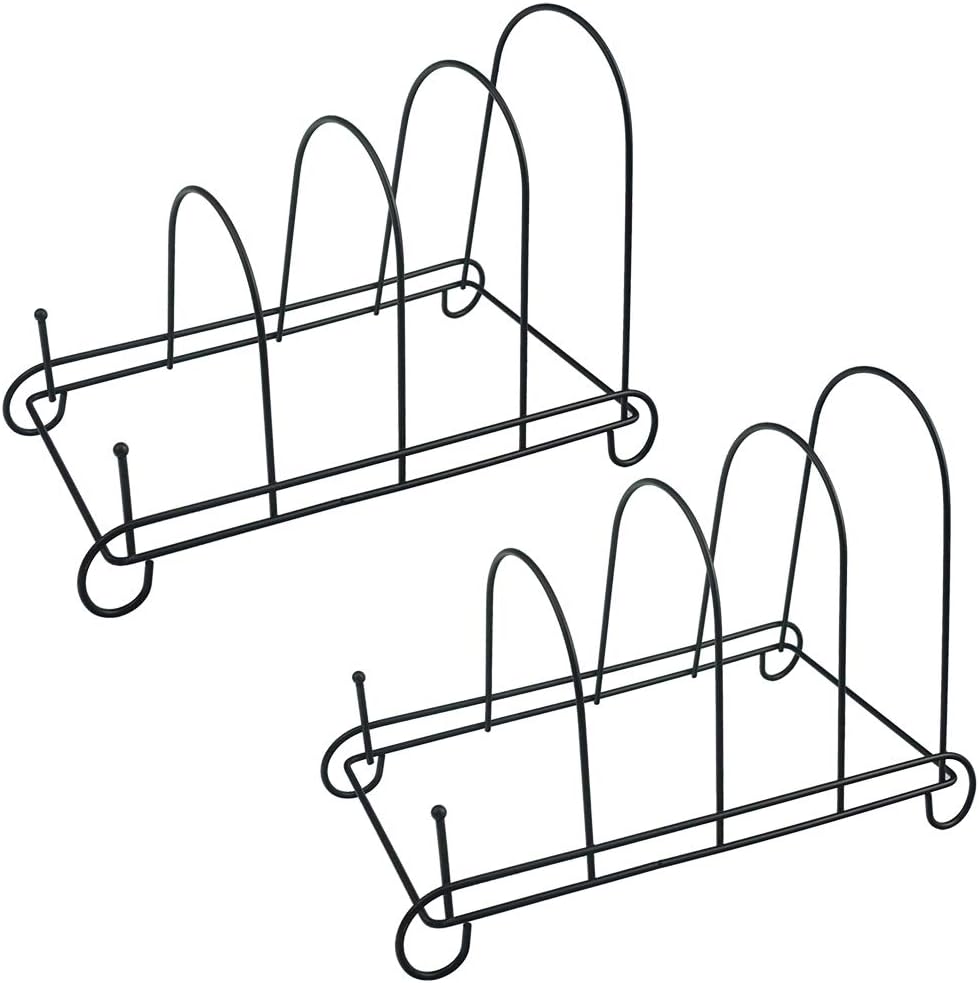 Artliving 4-Tier Metal Scrollwork Dish Rack Plate Rack Display Stand Holder Cabinet Organizer Set of 2
