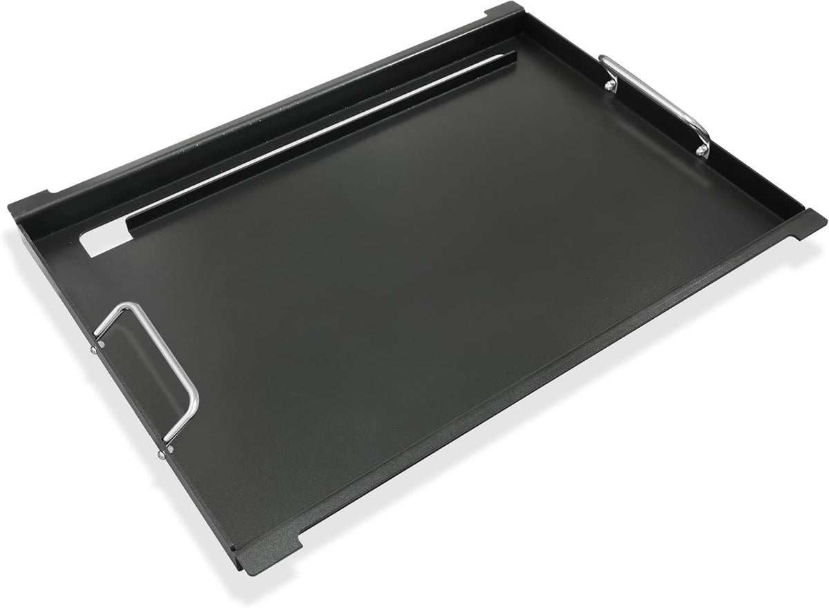KEESHA 6787 Flat Top Griddle Insert for Weber Spirit I & II 300 Series, Universal Nonstick Griddle Replacement Parts for Broil King, Huntington and Sterling 3-Burner Gas Grill with Mini Oven Mitt