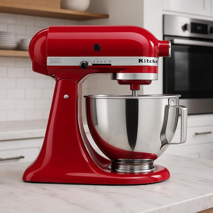 Kitchen Aid Tilt-Head Stand Mixer 4.5 Quart KSM85PBER, Empire Red