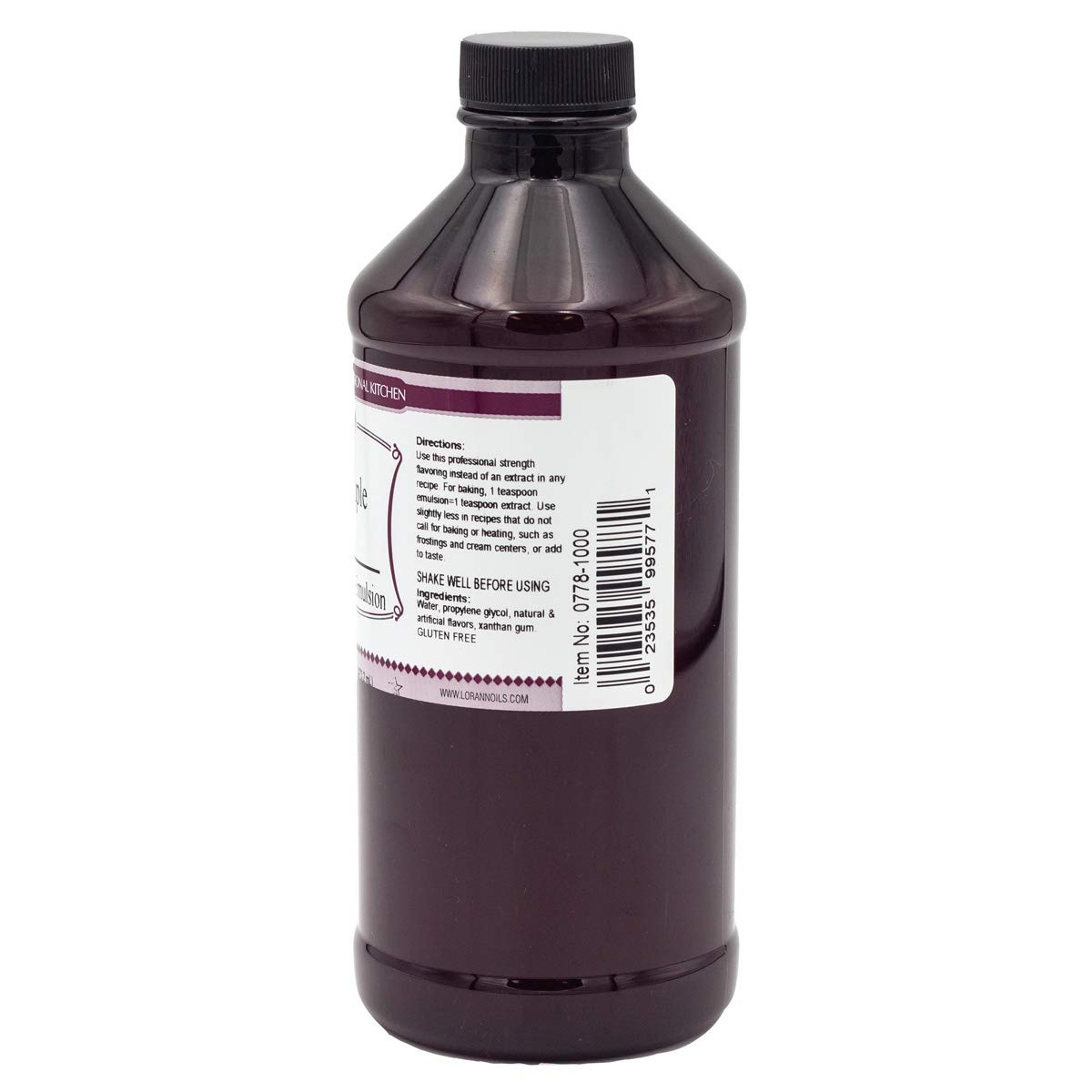 LorAnn Oils Maple Bakery Emulsion: True Essence, Ideal for Boosting Fruit Tones in Cakes, Cookies & Desserts, Gluten-Free, Keto-Friendly, Extract Substitute Essential for Your Kitchen, 16 Oz