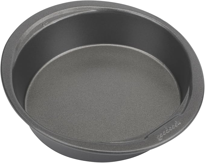 GoodCook Everyday Mini Round Cake Pan Heavy Duty Construction with Metal Utensil Safe Nonstick, 6-Inch, Gray