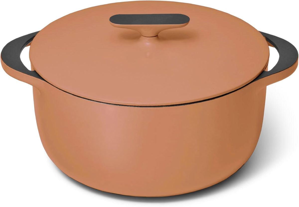 Caraway Enameled Dutch Oven - 6.5 qt Cast Iron Dutch Oven With Lid - 3 Layer Enamel Coating - No Seasoning Required - Compatible With All Stovetops - Oven Safe - No Forever Chemicals - Rust