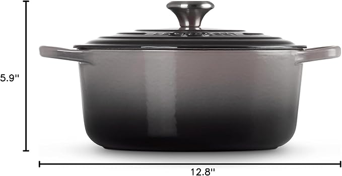 Le Creuset Enameled Cast Iron Signature Round Dutch Oven, 5.5 qt., Oyster