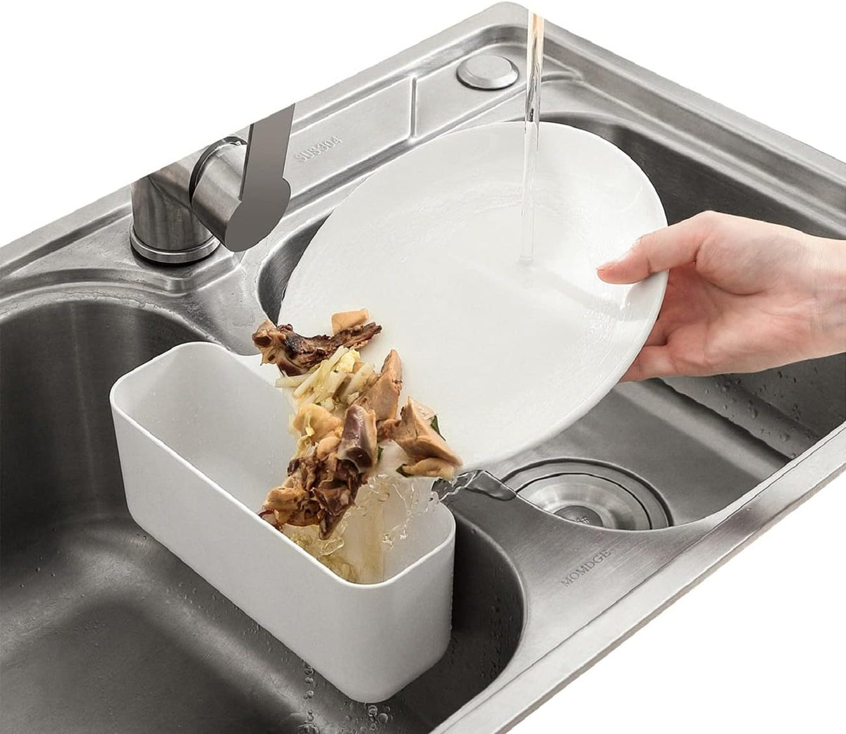 Sink Strainer Drain Basket Kitchen Sink Trash Food Catcher Waste Leftovers Garbage Strainer Faucet Hanging Triangle Over Corner Sink Trash Bag Strainer