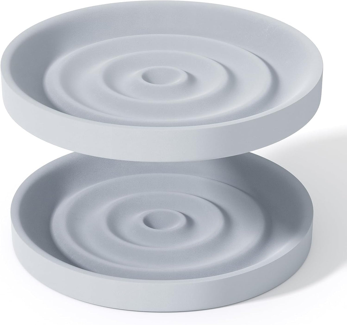 Diatomite Soap Dish, 2 Pack Water Absorbent Stone Soap Dish Holder, Quick Dry Diatomaceous Earth Bath Tray for Hand Soap, Bar Soap, Kitchen Sponge, Gray