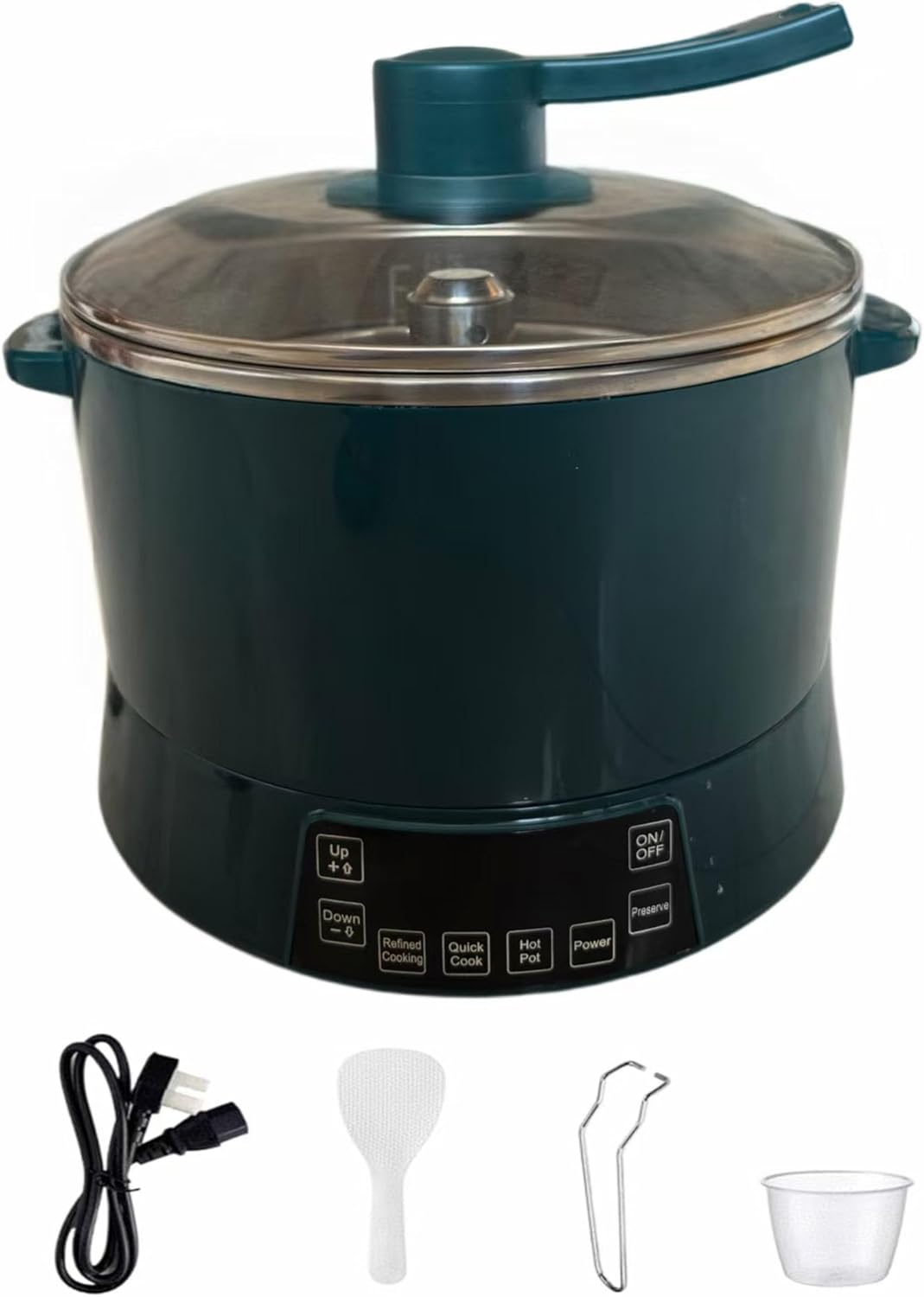 4L Multifunctional Pot, 110v Automatic Lifting Low Sugar Rice Cooker, 900w Manual Lifting Electric Hot Pot. A Steaming/Boiling/Stewing Pot That Can Keep Warm And Timed