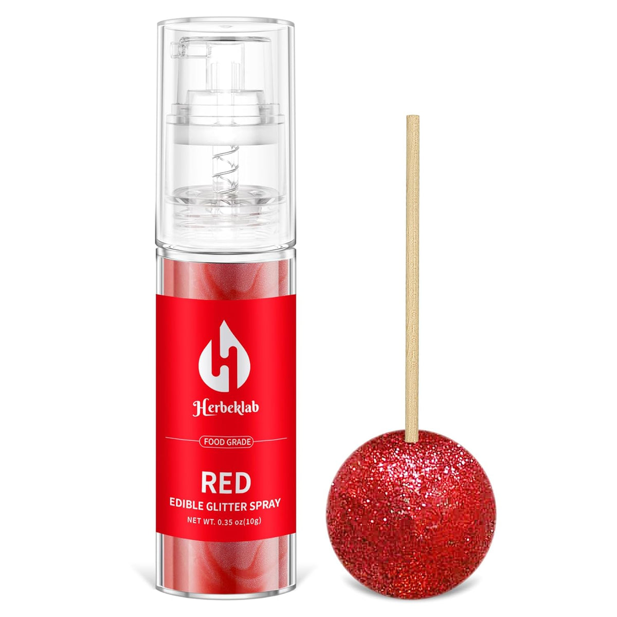 Red Edible Glitter Spray - 10g Edible Red Glitter for Cakes Food Grade Shimmer Powder Cake Sprinkles for Cookie Decorating Chocolate Strawberry