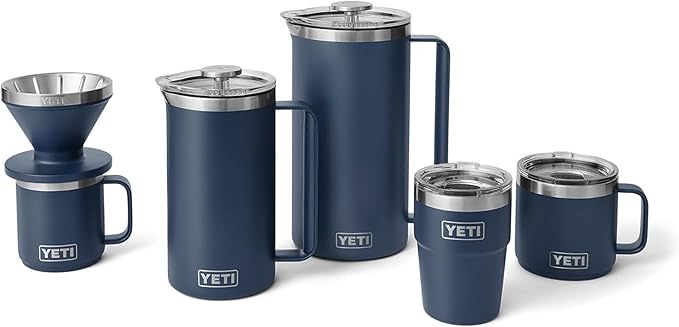 YETI Pour Over Coffee Maker Accessory Ramblers, Designed for Perfect Coffee Extraction Anywhere, Stainless Steel, fits any V60 Filter, Cape Taupe