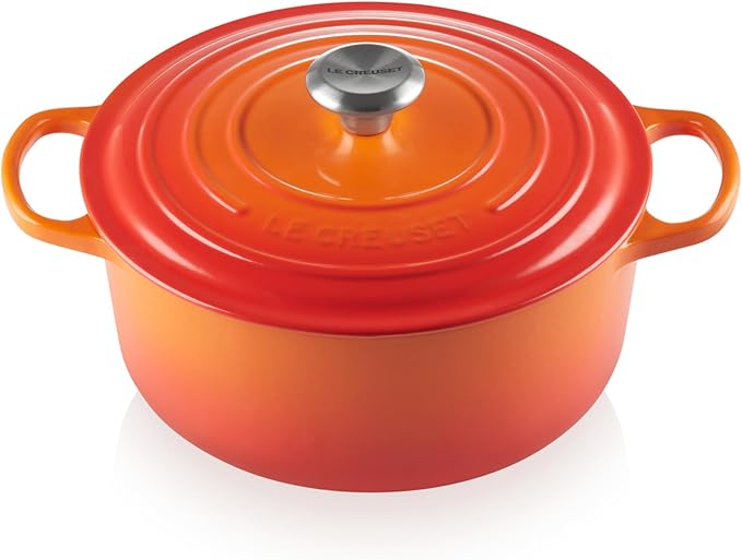 Le Creuset Enameled Cast Iron Signature Round Dutch Oven, 5.5 qt., Flame