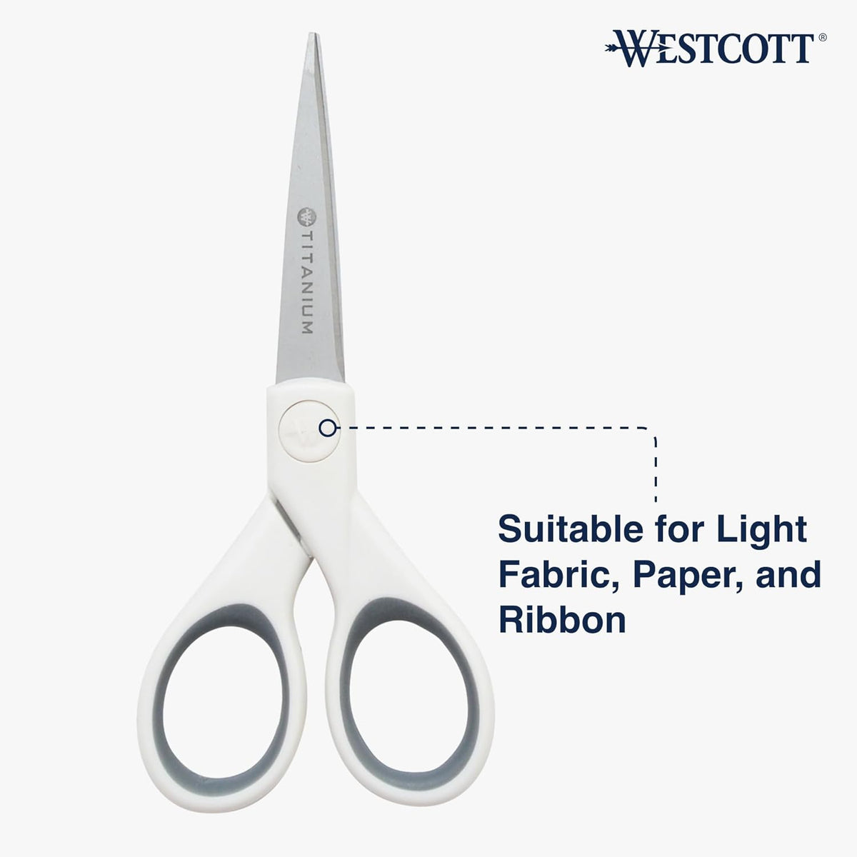 Westcott 5-Inch Micro-Tip & 8-Inch Bent Craft Fabric Scissors - Titanium Bonded Blades for Heavy Fabric and Precise Snips, 2 Pack